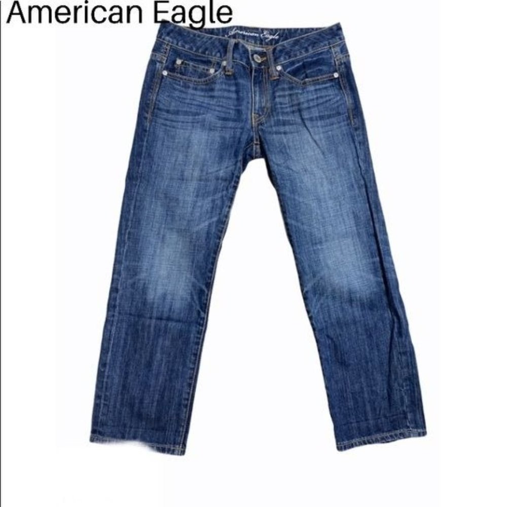 American Eagle Boy Fit Cropped Jeans - Picture 1 of 5